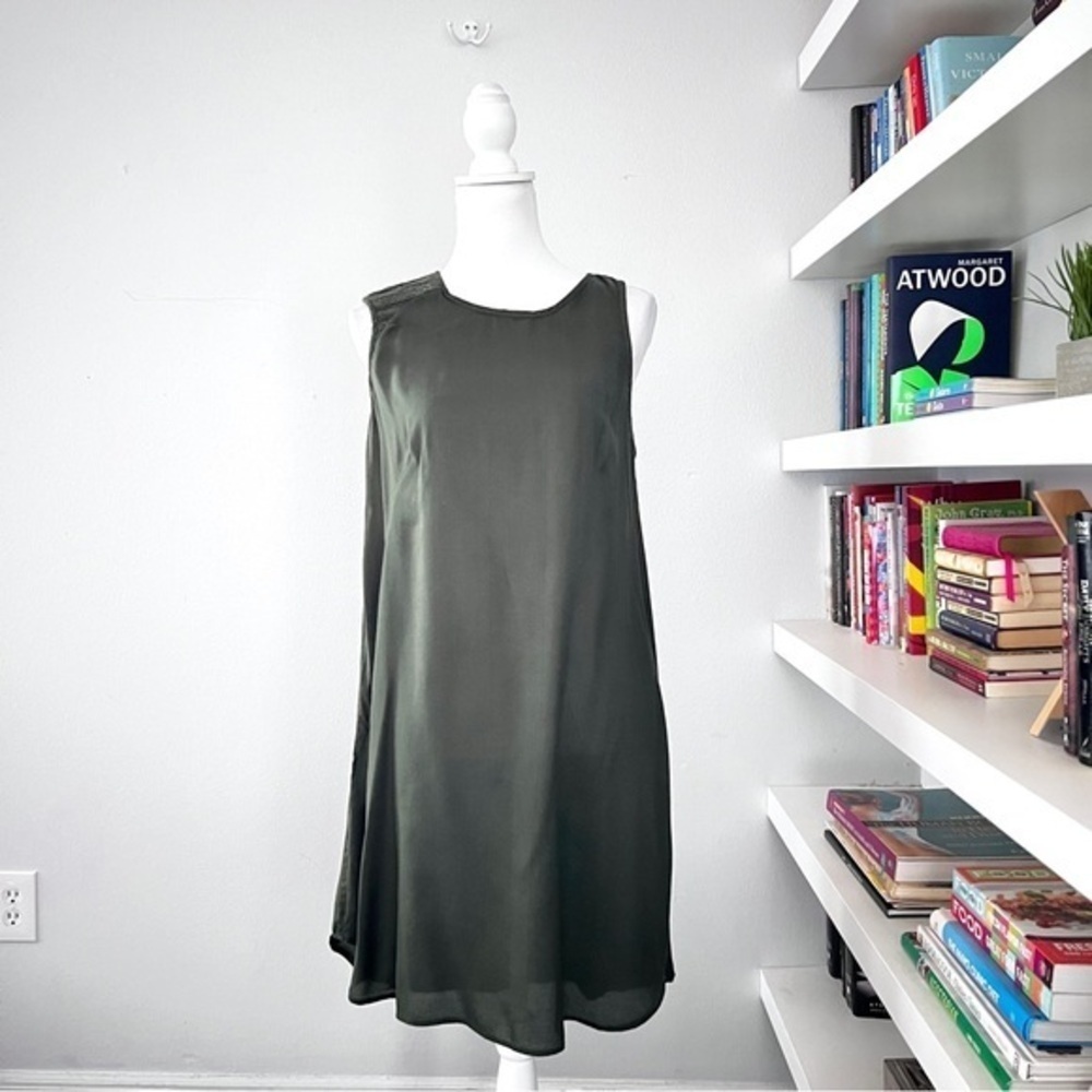 Diesel green mini dress with embellishments on one shoulder size small